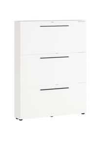 Germania, Germania Schuhschrank &raquo;GW-Utah Schuhschrank in 2 Breiten, mit 2 oder 3 Klappen,&laquo; stehend und h&auml;ngend montierbar, wei&szlig;, Holzwerkstoff, B/H/T: