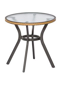 Merxx, Merxx Gartentisch &raquo;Ravenna&laquo;, natur, anthrazit, B/H/T: 70 cm x 72,5 cm x 70 cm