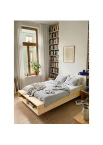 Karup Design, Stauraumbett &raquo;Merge Bed Bettgestell m. integrierter Bank m. Stauraum, mehrere Gr&ouml;ssen&laquo; inkl. Lattenrost, excl. Matratze, FSC -
