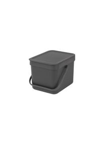 Brabantia, Biom&uuml;lleimer &raquo;Sort & Go 6 l&laquo; 1 Beh&auml;lter, grau, Kunststoff, B/H/T: 18,1 cm