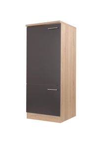 respekta, respekta K&uuml;hlumbauschrank &raquo;Merle&laquo; Breite 60 cm, T&uuml;ren wechselseitig anschlagbar, H&ouml;he 144,8 cm, grau, B/H/T: 60 cm x 144,8 cm x 60 cm