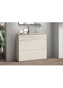 Home Affaire, Home Affaire Schuhschrank &raquo;Magic Schuhschrank, Schuhkommode, Schuhregal, softgriff&laquo; 3 Klappen,Doppelschuhtrommeln,hochglanz lackiert 