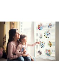 Komar, Fensterdekoration &raquo;Frozen Springday&laquo; Fenstersticker mit Elsa, Anna und Olaf, bunt, Materialmix