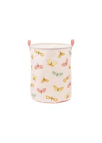 A Little Lovely Company, Aufbewahrungskorb &raquo;Schmetterlinge&laquo;, rose, B/H/T: 40 cm x 50 cm x 40 cm