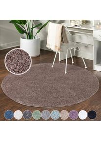Carpet City, Hochflor-Teppich &raquo;City Shaggy&laquo; rund 30 mm H&ouml;he Teppich Langflor, Uni, Shaggy, flauschig-weich, braun, Polypropylen, 30 mm