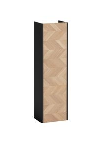 Welltime, Welltime Midischrank &raquo;Lorna, Breite 30,2 cm&laquo; 1 Stk. tlg. Made in Germany, schwarzmatt, eiche chevron, FSC -zertifizierter Holzwerkstoff, B/H