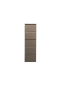 KARE Design, Schuhschrank &raquo;Caruso 5-er, 50 x 170 cm&laquo;, taupe, Metall, B/H/T: 50 cm x 170 cm x 14 cm