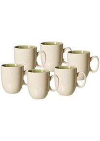 Ritzenhoff & Breker Ritzenhoff & Breker, Becher &raquo;Skog&laquo; 6er Set, je 320 ml, hellgr&uuml;n, Steingut, &Oslash; 9,5 cm x 10 cm