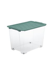 Rotho, Rotho Aufbewahrungsbox &raquo;m. R&auml;dern 65 l EVO SAFE&laquo;, bunt, Kunststoff, Mit Deckel und Verschluss