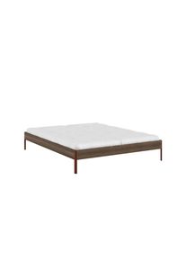 Karup Design, Bettgestell &raquo;CORE BED Bodenbett, Holzrahmen, Futonbett, Jugendbett, Holzbett&laquo; Massivholzbett mit Lattenrost, Kiefer massiv, Doppelbett 