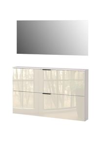 Germania, Germania Garderoben-Set &raquo;Valega&laquo; 2 Stk. tlg., kaschmir, Glas, Spanplatte, B/H/T: 140 cm cm x 200 cm cm x 19 cm cm