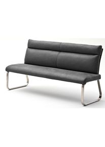 MCA furniture, MCA furniture Polsterbank &raquo;RABEA-PBANK&laquo;, grau, edelstahl geb&uuml;rstet, Edelstahl, B/H/T: 180 cm x 98 cm x 70 cm