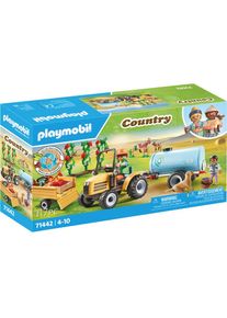 Playmobil, Konstruktions-Spielset &raquo;Traktor mit Anh&auml;nger und Wassertank (71442), Country&laquo; teilweise aus recyceltem Material; Made in Germany, bunt, 