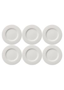 Villeroy & Boch Villeroy & Boch, Dessertteller &raquo;Manufacture Rock&laquo;, wei&szlig;, Porzellan, 22 cm