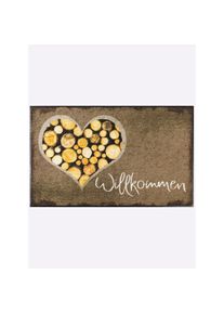 Salonloewe, Fussmatte rechteckig 7 mm H&ouml;he, taupe, Polyamid, 7 mm