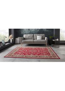 Hanse Home, Hanse Home Teppich &raquo;Halton&laquo; rechteckig 8 mm H&ouml;he Kurzflor, Orient-Optik, mit Bord&uuml;re, L&auml;ufer, pflegeleicht, gekettelt, rot, Polypropylen (