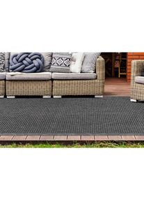 Calo-deluxe, Calo-deluxe Teppich &raquo;Perugia 1060&laquo; rechteckig 7 mm H&ouml;he In- und Outdoor geeignet, Wohnzimmer, silberfarben, Kunstfaser, 7 mm