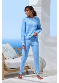 French Connection Witt Damen Kapuzenpullover, blau, Gr&ouml;&szlig;e 36/38, 33% Nylon, 32% Polyacryl, 30% Baumwolle, 5% Elasthan