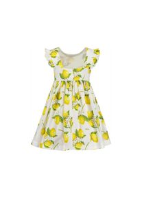 Blue Seven, Unisex, Sommerkleid 1 tlg. tlg. mit s&uuml;ssen Fl&uuml;gel&auml;rmeln und sommerlichem Alloverdruck, wei&szlig;, 128, N-Gr, Gewebtes Kleid von Blue Seven im 