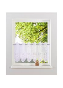 Home Affaire, Home Affaire Scheibengardine &raquo;Maarle&laquo; Durchzugl&ouml;cher 1 Stk. tlg., blau wei&szlig;, Polyester, Polyester