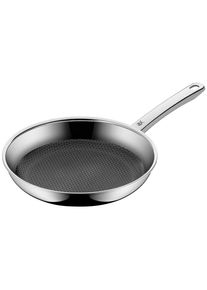WMF Bratpfanne , Schwarz, Silberfarben , Metall , rund , backofengeeignet, kratzfest, rostfrei, antihaftbeschichtet, ergonomischer Griff , Kochgeschirr, Pfannen, Bratpfannen