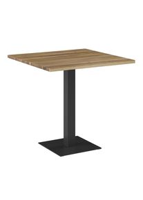 Ambia Garden Gartentisch , Akaziefarben , Holz, Metall , Akazie , vollmassiv , rechteckig , 80x80x76 cm , FSC 100% , wetterfest , Gartenm&ouml;bel, Gartentische, Gartentische