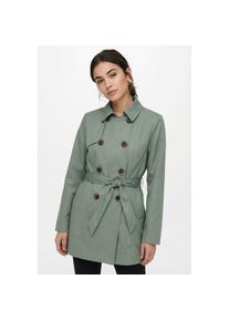 Only, Unisex, Only Trenchcoat &raquo;ONLVALERIE TRENCHCOAT OTW NOOS&laquo;, laurel wreath, XS, Klassischer Kurzmantel mit Bindeg&uuml;rtel von Only