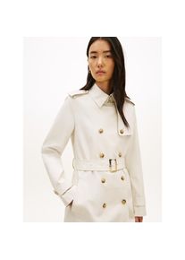 Tommy Hilfiger, Unisex, Trenchcoat &raquo;SLIM COTTON MIDI TRENCH&laquo;, light silt, XS (34), Trenchcoat von Tommy Hilfiger womenswear