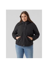 Vero Moda Curve, Unisex, Parka &raquo;VMCZOA SHORT PARKA NOOS CUR&laquo; mit Kapuze der perfekte Parka f&uuml;r die &Uuml;bergangszeit, schwarz, 46, Kurze Parkajacke von 