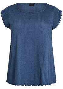 ZIZZI Schlafshirt 'Mpointy' Damen Gr&ouml;&szlig;e 5XL/6XL saphir