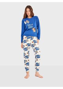 Gisela Pyjama set ' ' Damen Gr&ouml;&szlig;e XL azur Winterkleid