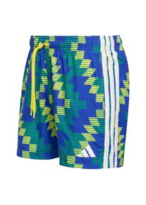 adidas Performance Boardshorts 'Football-Inspired Graphic Swim Shorts 5' Homme bleu / jaune fonc&eacute; / &eacute;meraude / blanc taille L
