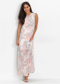 Langes Chiffonkleid in wollwei&szlig;, Gr&ouml;sse 36, bonprix
