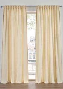 Lot de 2 rideaux en microfibre en beige145x140 cm, Couleur/Motif: champagne, bonprix