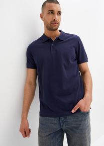 Piqu&eacute;-Poloshirt aus reiner Bio-Baumwolle in blau, Gr&ouml;sse 48/50 (M), 100% Baumwolle, bonprix