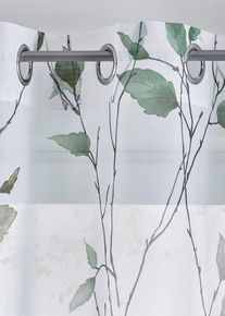 Gardine aus leichtem Voile (1er Pack) in gr&uuml;n, 145x144 cm, bonprix