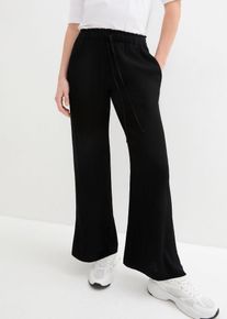 Palazzo-Hose aus reiner Viskose in schwarz, Gr&ouml;sse 50, bonprix