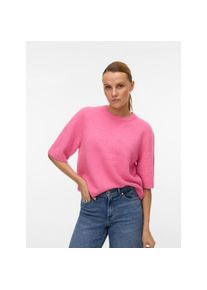 V&eacute;ro Moda Vero Moda, Unisex, Rundhalspullover &raquo;VMBOOM 2/4 O-NK OVERSIZE PULLOVE GA NOOS&laquo;, pink cosmos detail:melange, S, L&auml;ssiger Pullover von Vero Moda