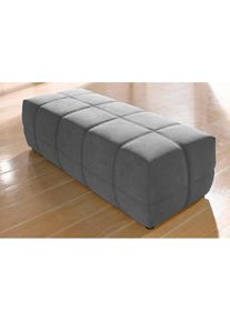 DOMO collection, DOMO collection Hocker &raquo;Brandon&laquo; grosse Ausf&uuml;hrung passend zu "Brandon", auch in Cord, dunkelgrau, Kunstleder SOFTLUX ;Luxus-