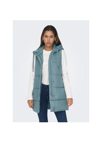 Only, Unisex, Only Steppweste &raquo;ONLASTA &ndash; Lange Steppweste mit Kapuze f&uuml;r kalte Tage&laquo; regular fit, modisch, Web, Polyester, Kapuze, arona, M, Lange 
