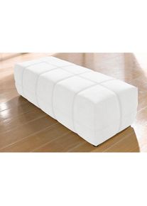 DOMO collection, DOMO collection Hocker &raquo;Brandon&laquo; grosse Ausf&uuml;hrung passend zu "Brandon", auch in Cord, wei&szlig;, Kunstleder SOFTLUX ;Luxus-Microfaser in 