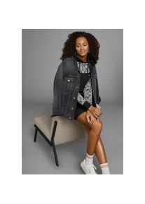 Kangaroos, Unisex, Kangaroos Sweatkleid Ohne Taschen Mini-L&auml;nge, sportlicher Stil, aus Baumwolle, lang&auml;rmlig, schwarz, gemustert, 36, N-Gr, 