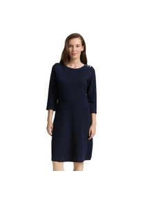 Tom Tailor, Unisex, Tom Tailor Jerseykleid Sommerkleid mit Knopf-Details, sky captain blau, 34, N-Gr, Kleid von Tom Tailor