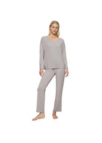 Triumph, Unisex, Pyjama &raquo;Timeless Sensuality PK LSL&laquo; 2 tlg. atumgsaktiv und weich, silent grau, 38, Langer, bequemer Pyjama mit schmeichelnder 