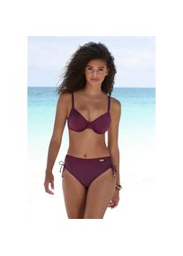 Lascana, Unisex, Lascana B&uuml;gel-Bikini-Top &raquo;Italy&laquo; seitlich zu raffen, bordeaux, 42, Cup F, Klassisches Design