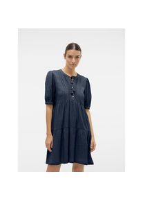 V&eacute;ro Moda Vero Moda, Unisex, Minikleid &raquo;VMNATALI 2/4 LACE SHORT DRESS WVN GA SPE&laquo; Sommerkleid, navy blazer, S, N-Gr, Hergestellt aus 100% Baumwolle: bietet 