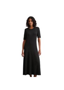 Marc O'Polo Marc O'polo, Unisex, Marc O'Polo Maxikleid in feiner Ripp-Qualit&auml;t, schlicht, zeitlos, Rock in A-Linie, schwarz, M, N-Gr, Jerseykleid von Marc O'Polo