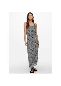 Only, Unisex, Only Maxikleid &raquo;ONLWINNER S/L MAXI DRESS NOOS PTM&laquo; Materialmix, regular fit, schwarz graphic circle, 36S, N-Gr, Pflegeleichtes und 