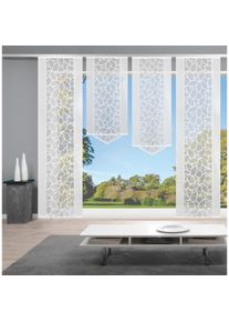 Home Wohnideen, Home Wohnideen Schiebegardine &raquo;JENNA&laquo; Klettband 4 Stk. tlg. Schiebevorhang Jacquard Set, wei&szlig;, Polyester