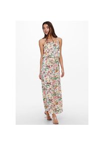 Only, Unisex, Only Maxikleid &raquo;ONLWINNER S/L MAXI DRESS NOOS PTM&laquo; Materialmix, regular fit, cloud dancer aop:blurry flower, 42 (XL), N-Gr, 